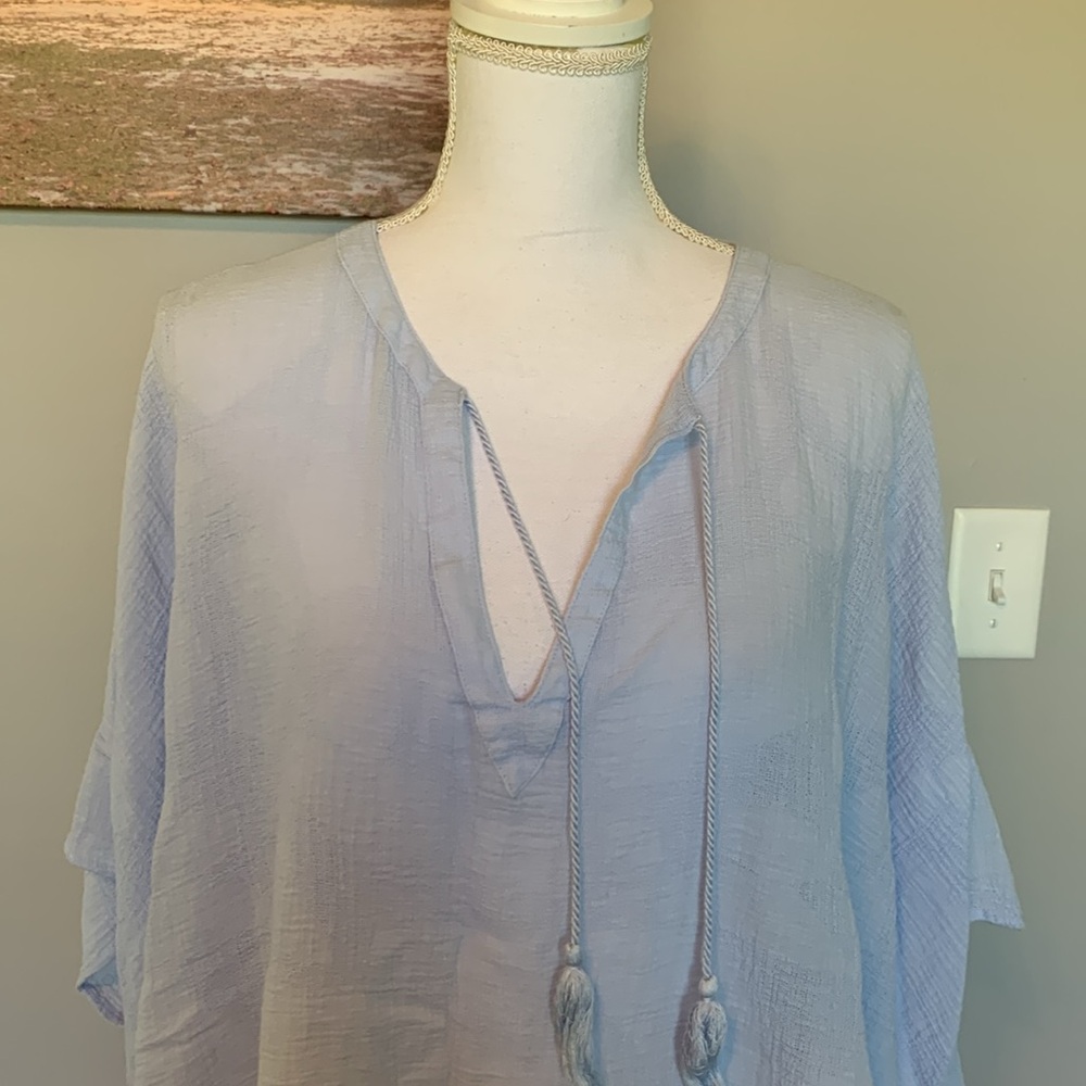 Banana Republic oversized swimsuit cover up light blue size M/L - Picture 2 of 6